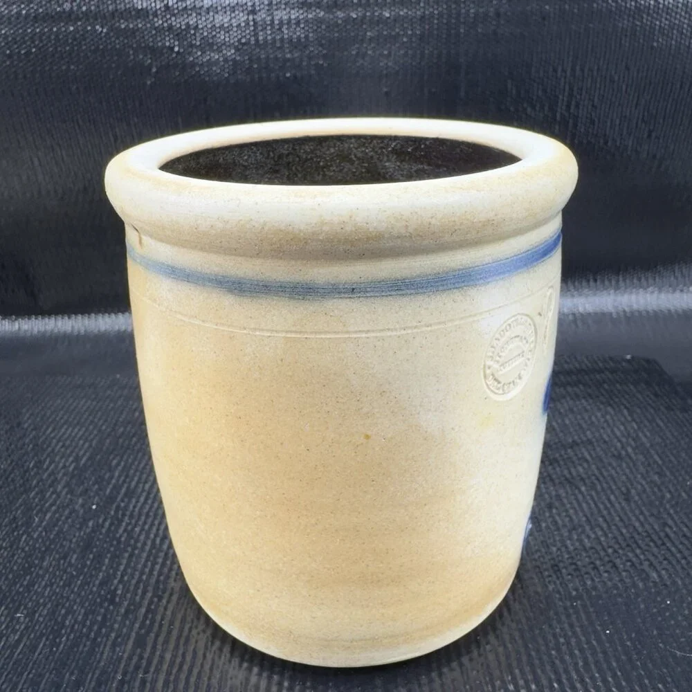 Shadow Lawn Pottery Stoneware Salt Glaze Vase Utensil Holder Grandmas Kitchen‎